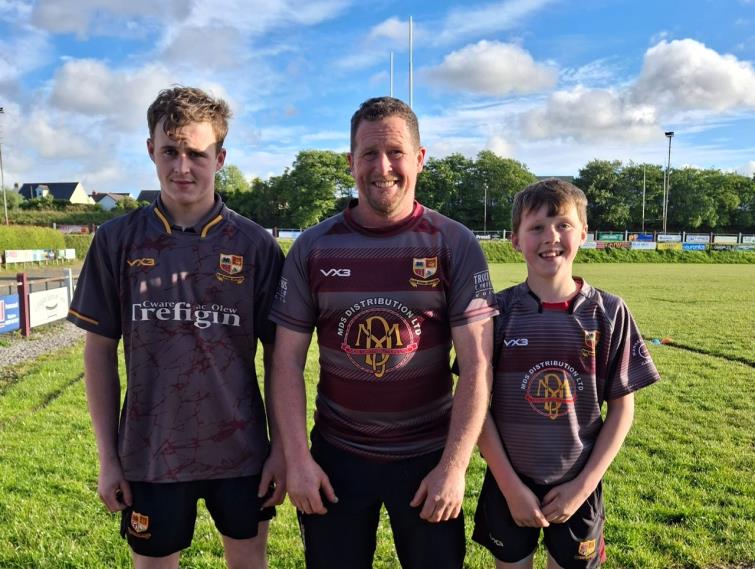 hey are Dafydd, Gareth and Sion Bryan - who all play at scrum half for Crymych